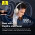 Baseus Bass 35 Max Wireless / Wired on Ear Headphones with 46 hours of Operation and Quick Charge - White
